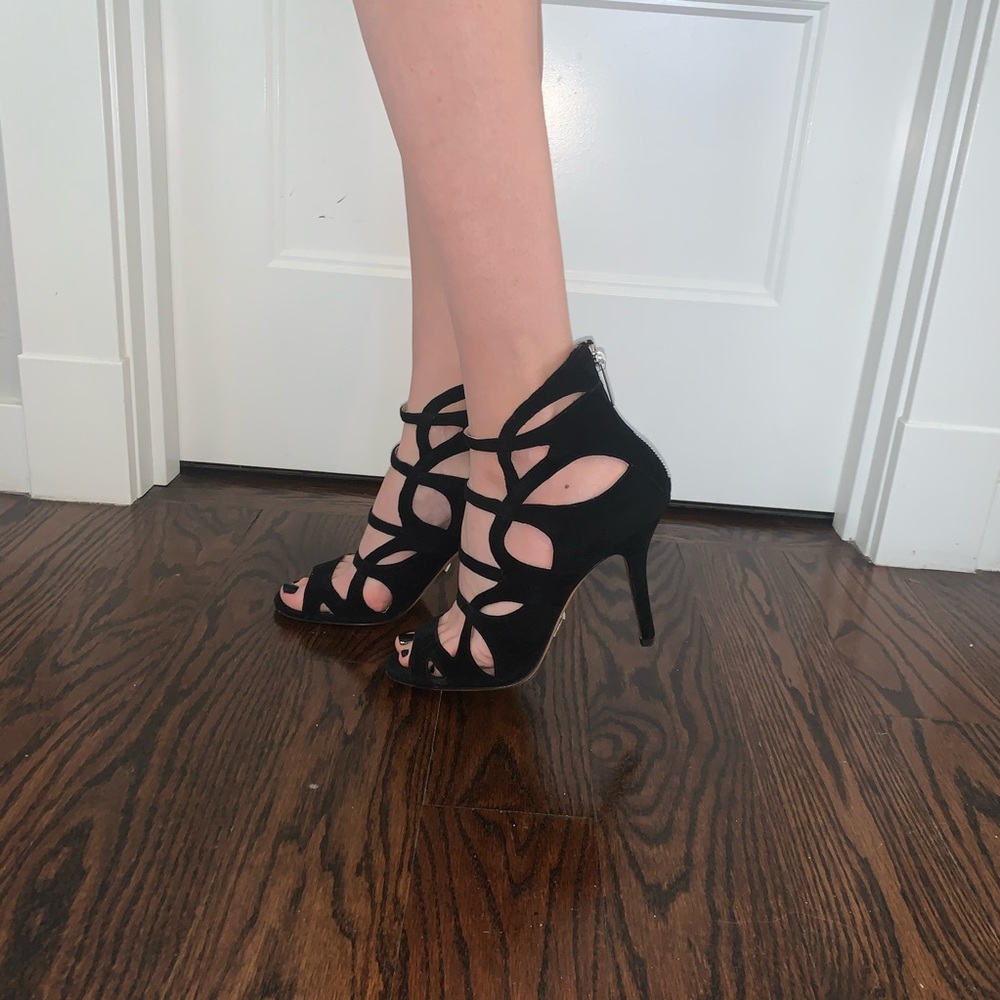 Michael Kors Black Cutout Heels - Picture 3 of 5